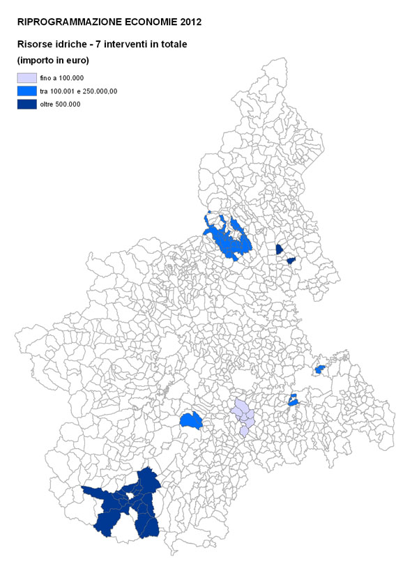 Riprogrammazione economie 2012 - RISORSE IDRICHE